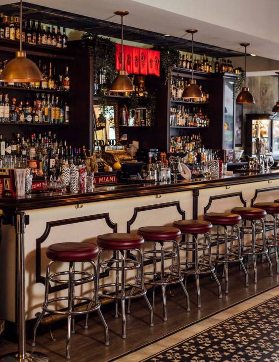 The bar at Cafe La Trova.