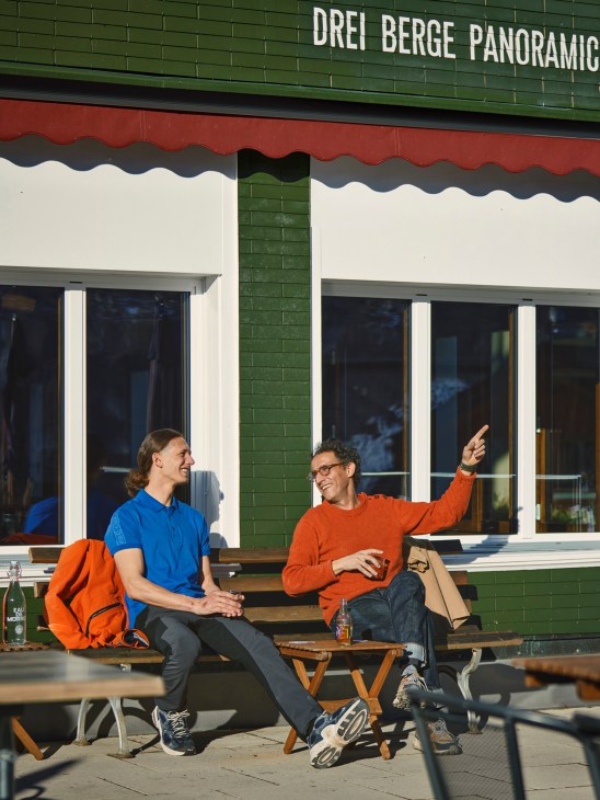 Outside at the Drei Berge.