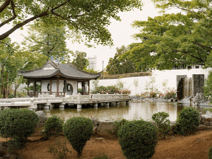 Kowloon walled city park in Hong King.
