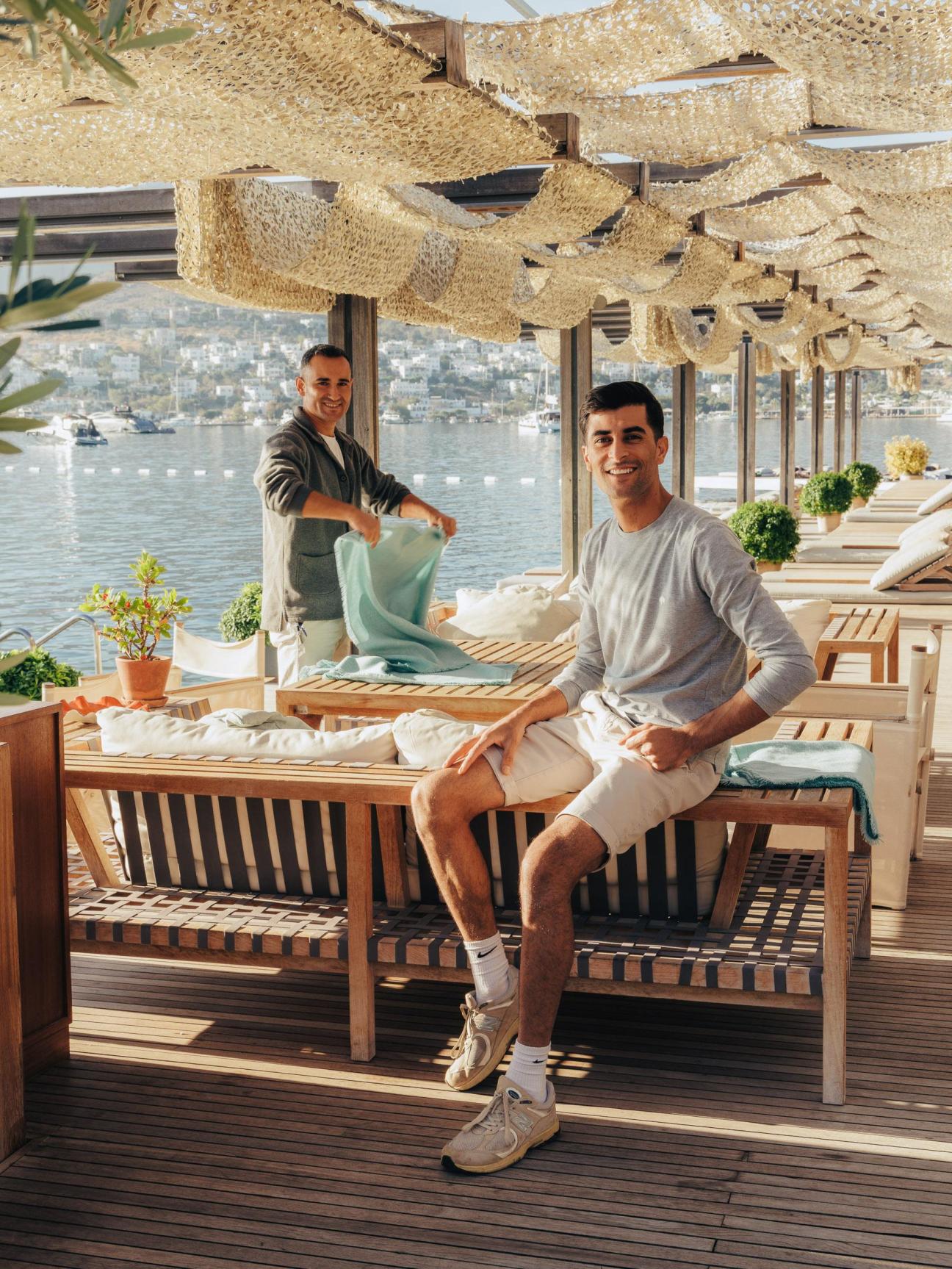 Staff at the beach club