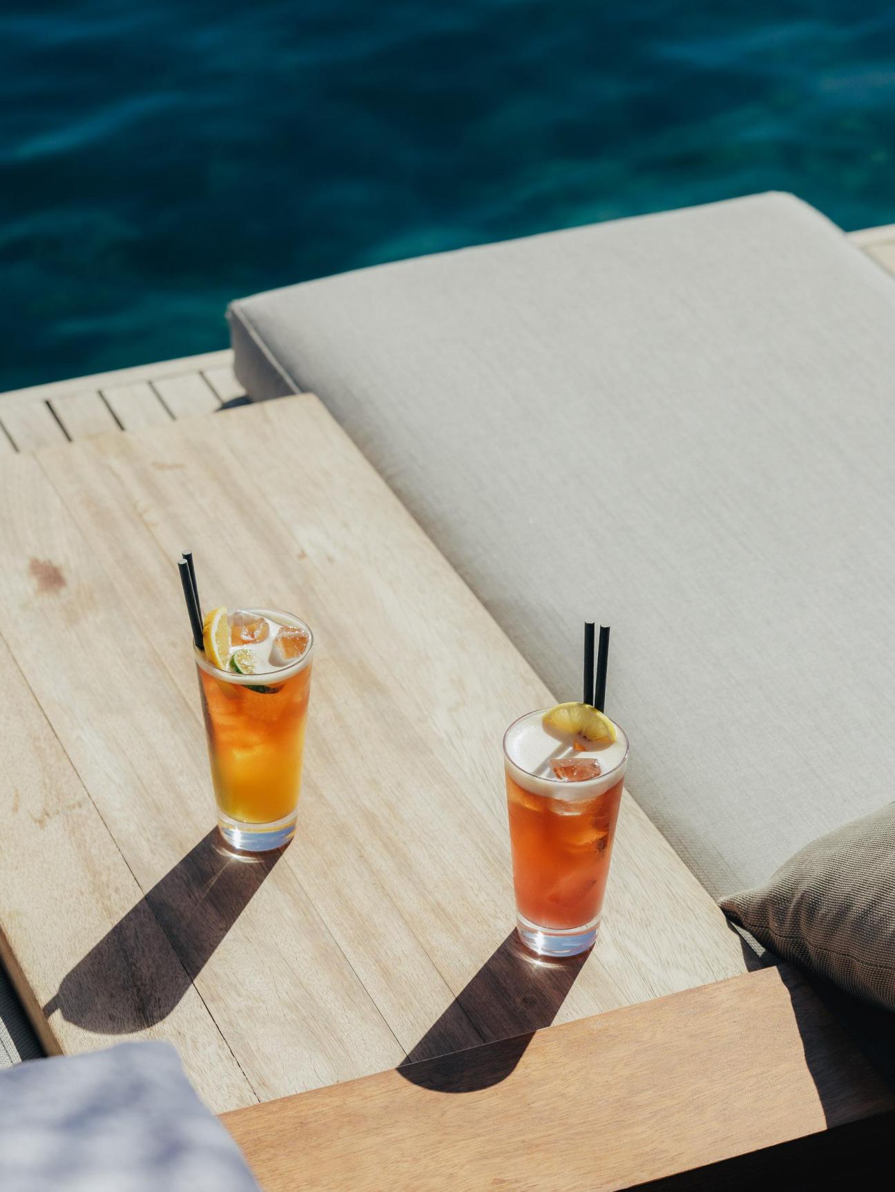Homemade iced tea at the beach