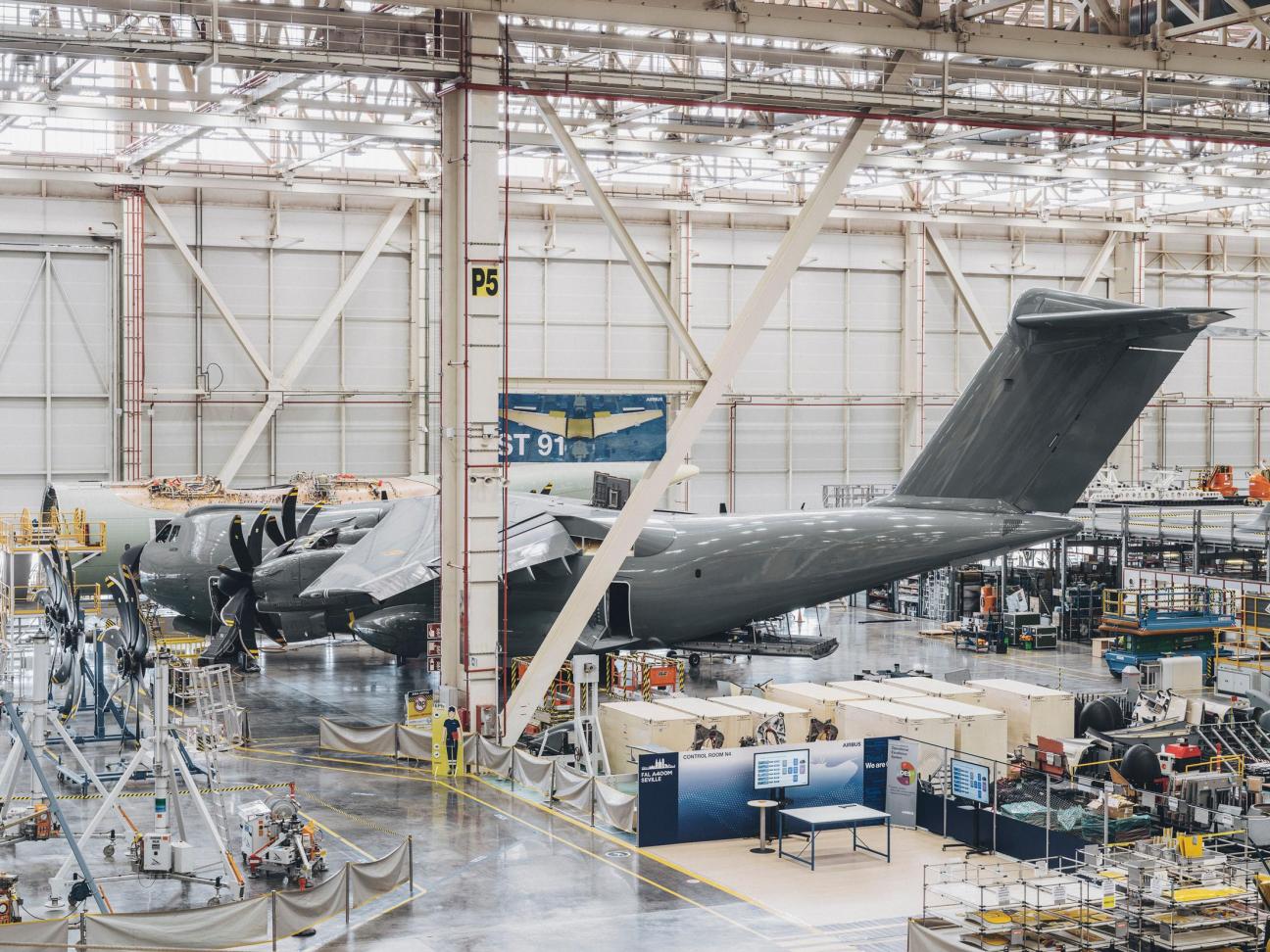 An A400M at Airbus’s San Pablo facility