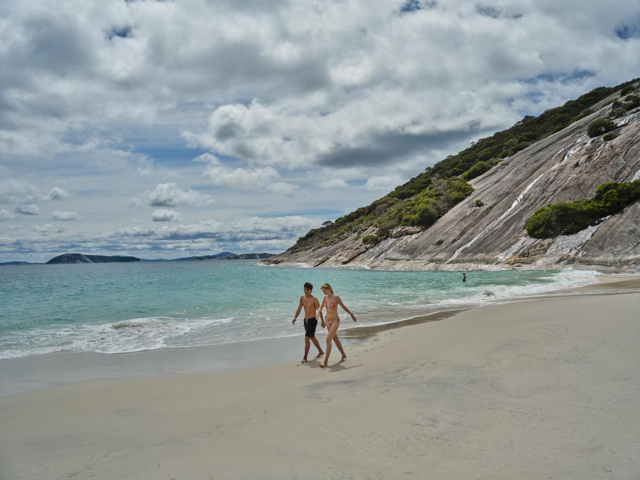 Beachgoers at Misery Beach