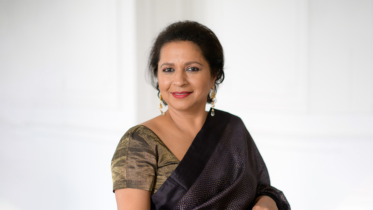 A portrait of Priya Paul, Apeejay Surrendra Park Hotels chairperson.