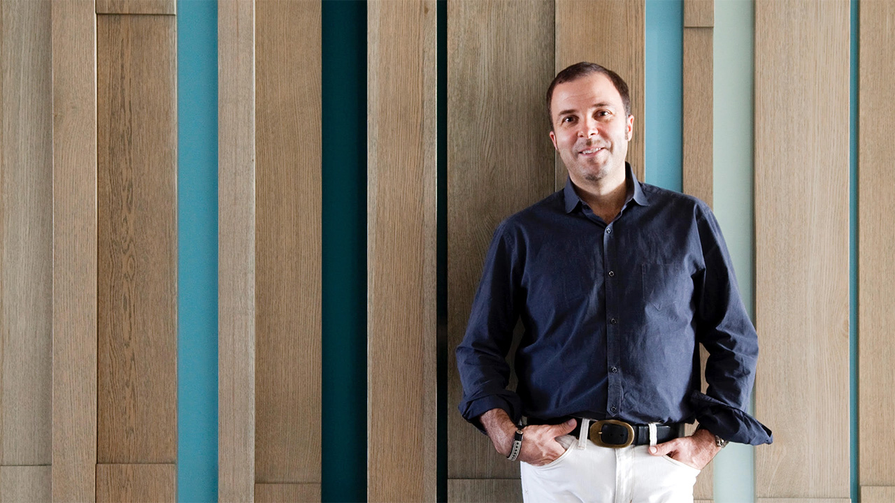 A portrait of Frank Roop, an interior designer and founder of The Textilium Project.