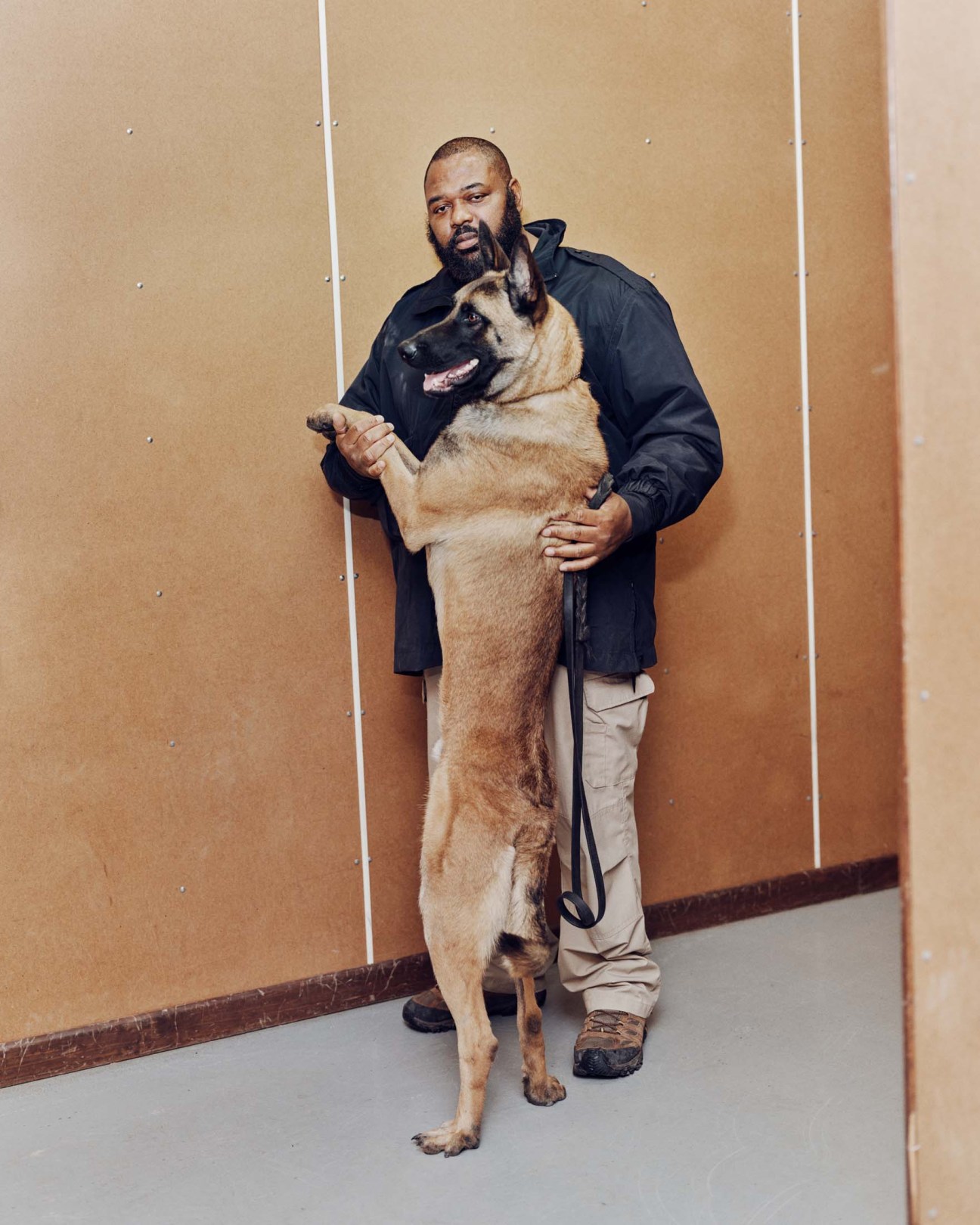 Trainer and dog