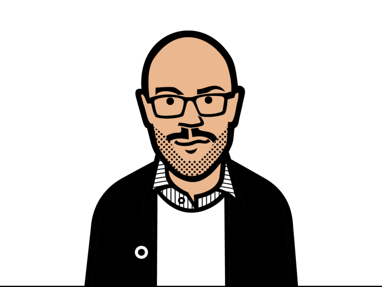 David Kaufman illustrated headshot