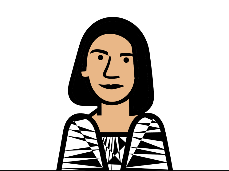 Natalie Theodosi illustrated headshot