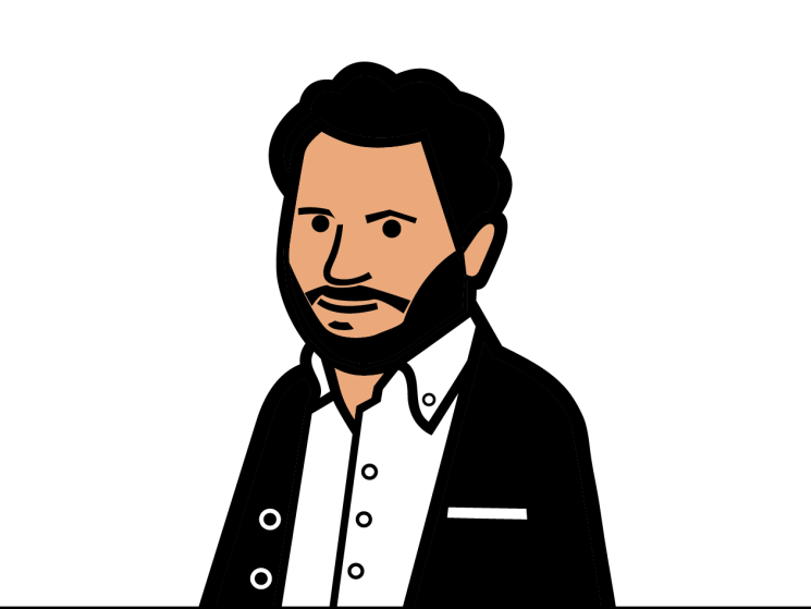 Sasha Issenberg illustrated headshot