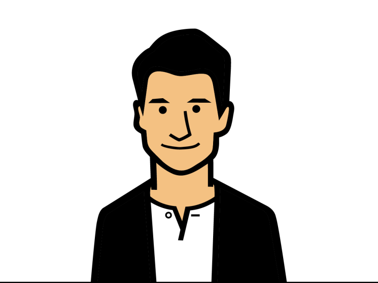 Simon Bouvier illustrated headshot