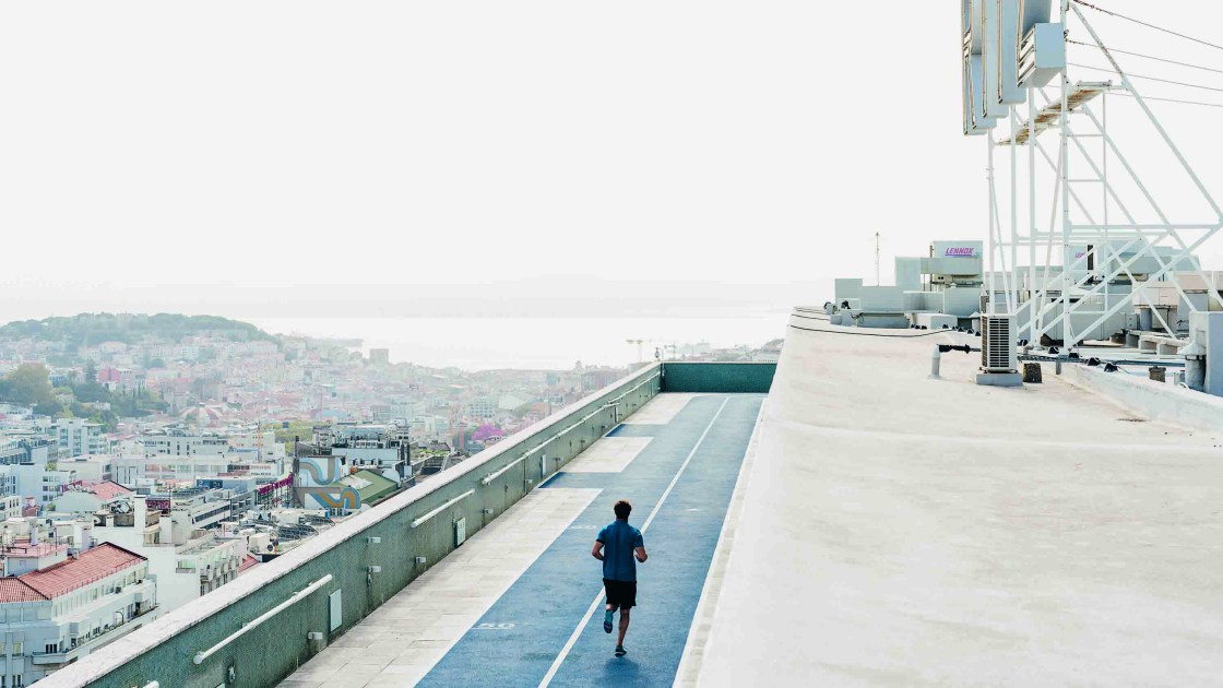 Running track on the roof of The Ritz Lisbon