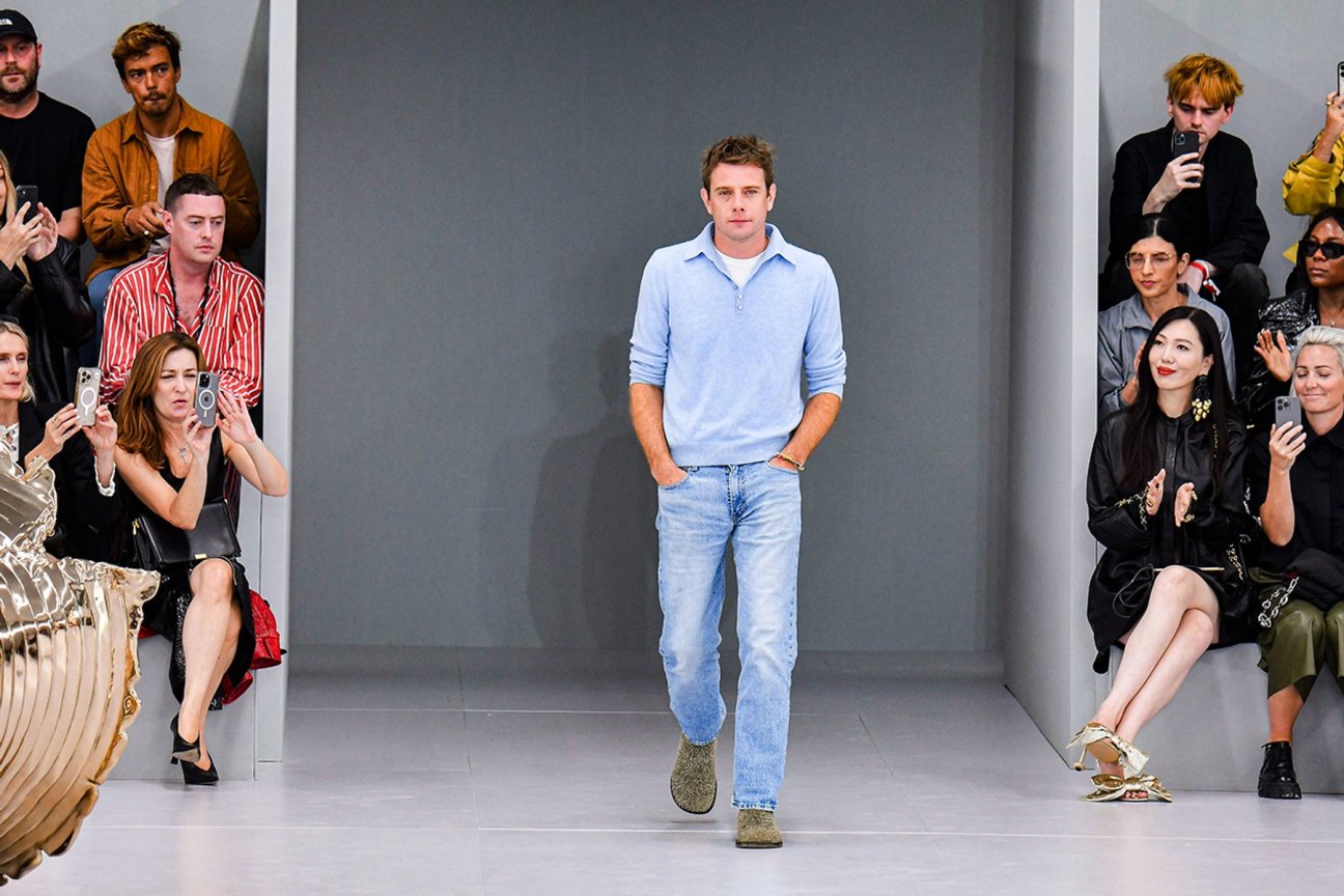 Jonathan Anderson at the Loewe Ready to Wear Spring/Summer 2024 fashion show