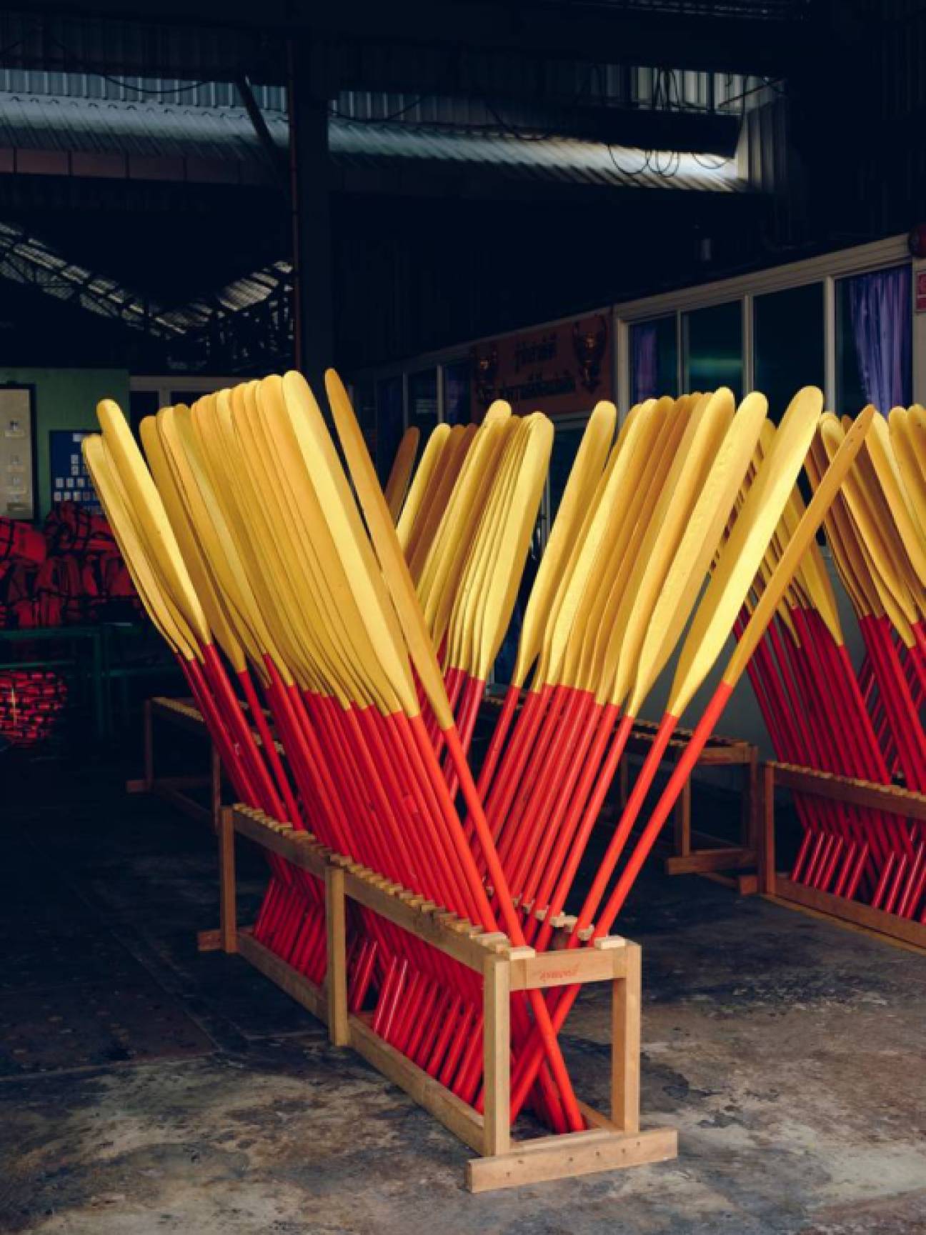 Oars used in the royal procession