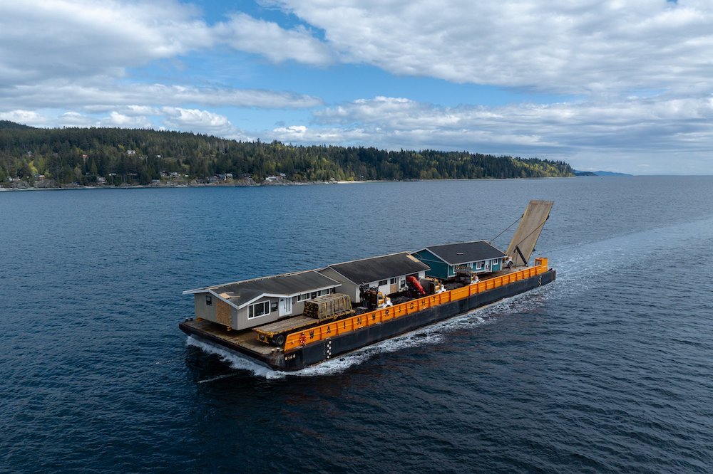 Vancouver bungalows on a boat
