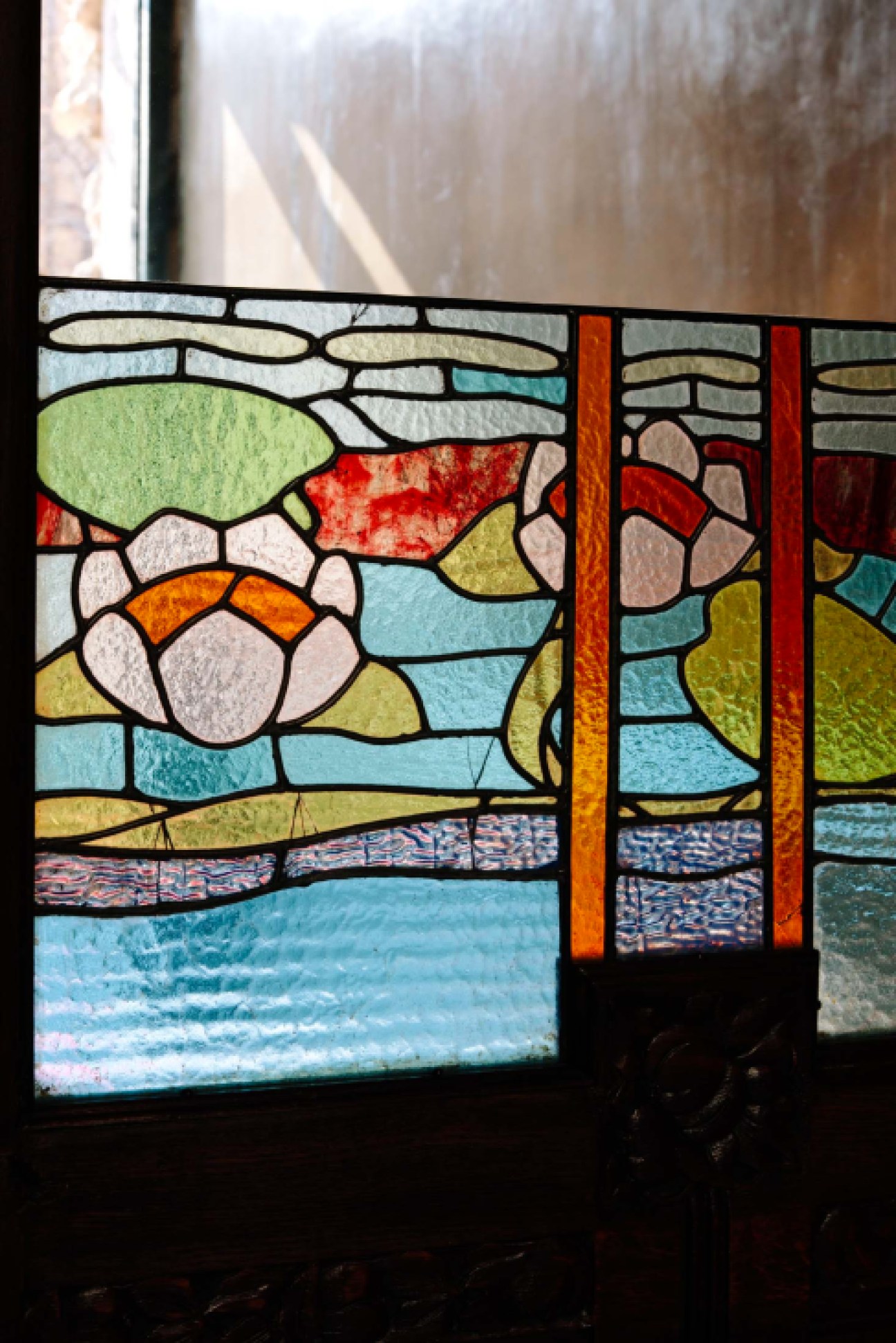 Stained glass at Casa Campanini