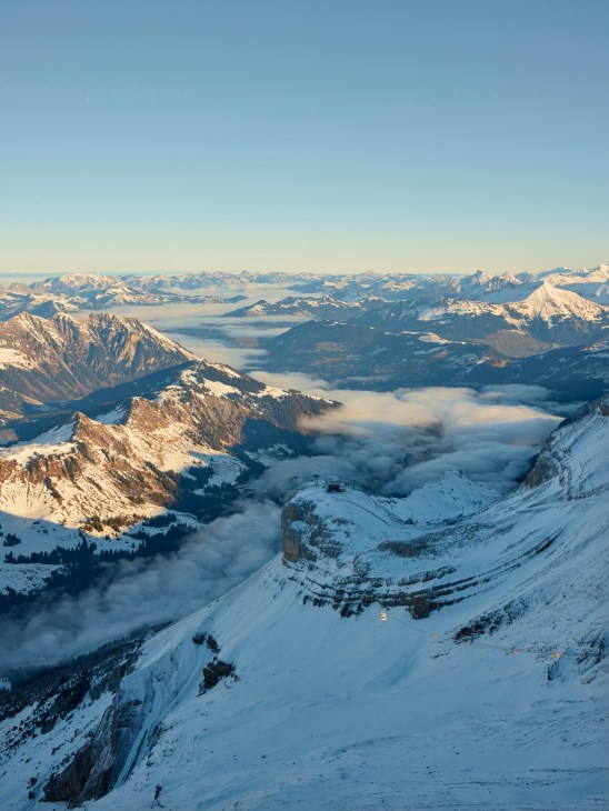 A mountain range in Gstaad.