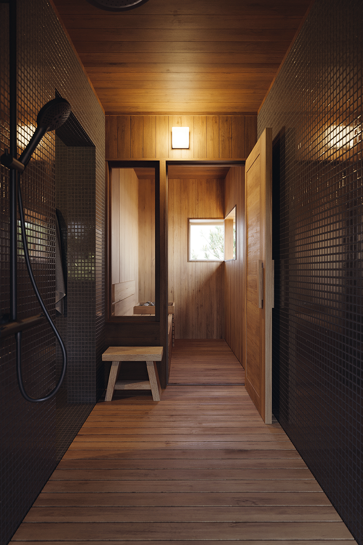 The bathroom inside Kessaku's Yasage residence