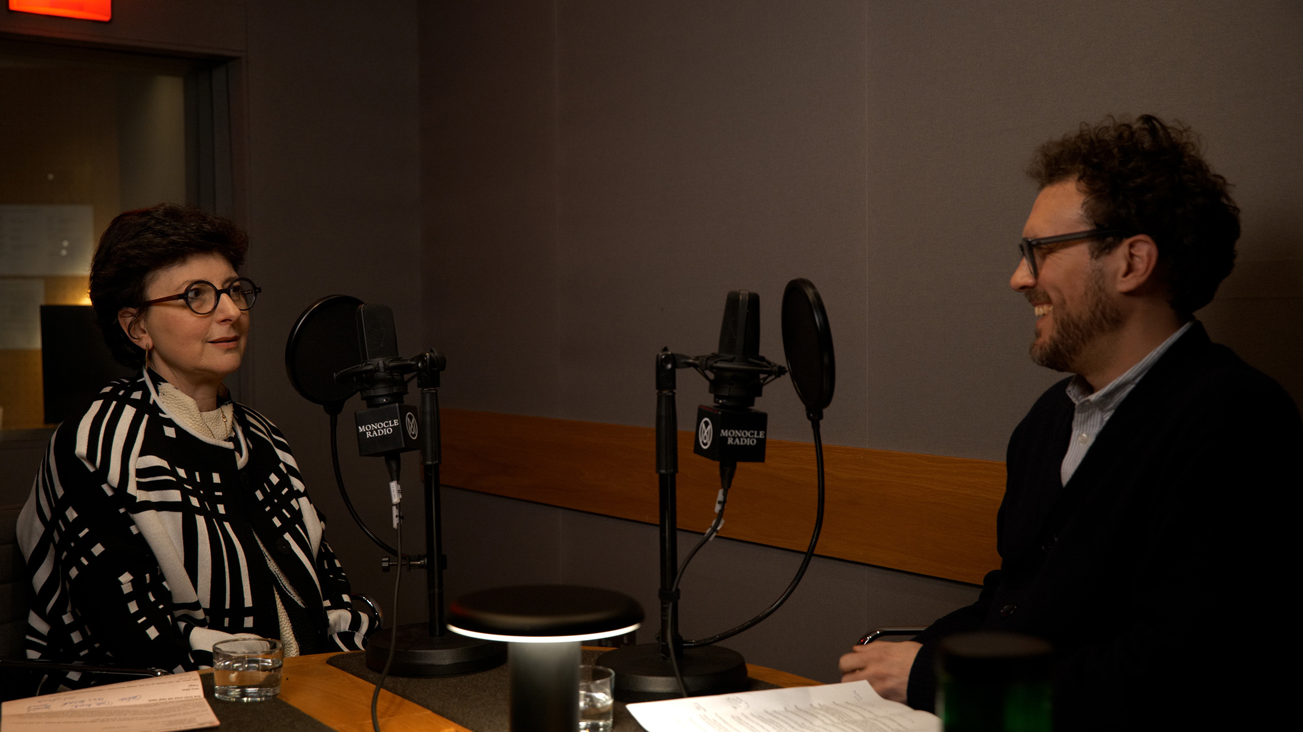 Julia Hobsbawm being interviewed by Tom Edwards