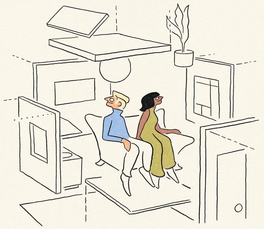 illustration of couple on sofa
