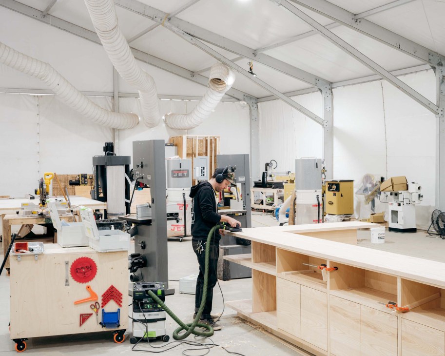 Foundation Woodworks’ temporary shop