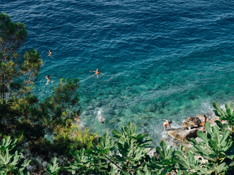 People swimming in the sea