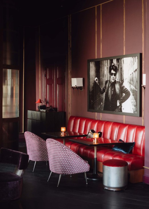 Inside the bar at The Rosewood Amsterdam