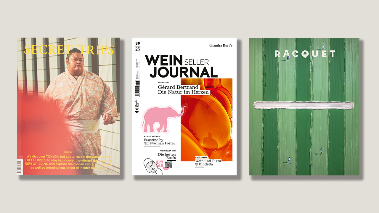 Oliver Spencer travel magazine ‘Secret Trips’, plus a decade of ‘Racquet’ and ‘Weinseller Journal’