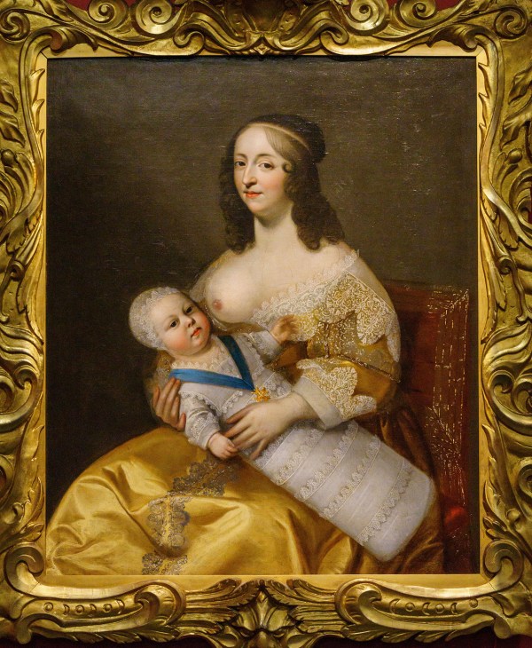 Painting of a woman breastfeeding