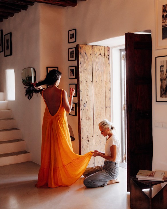 A women fitting a Kalita summer dress