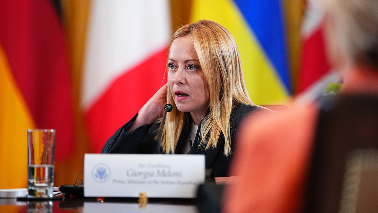 Italy’s Giorgia Meloni: Ukraine talks abroad, media disputes back home