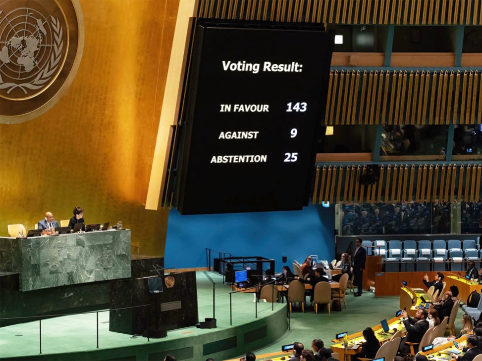 A 2024 vote on Palestinian statehood at the UN