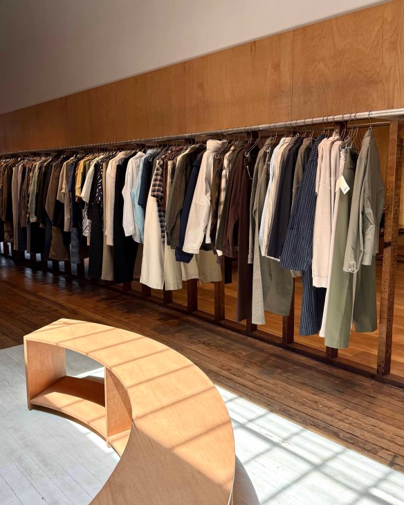 Mohawk general store, clothing rail