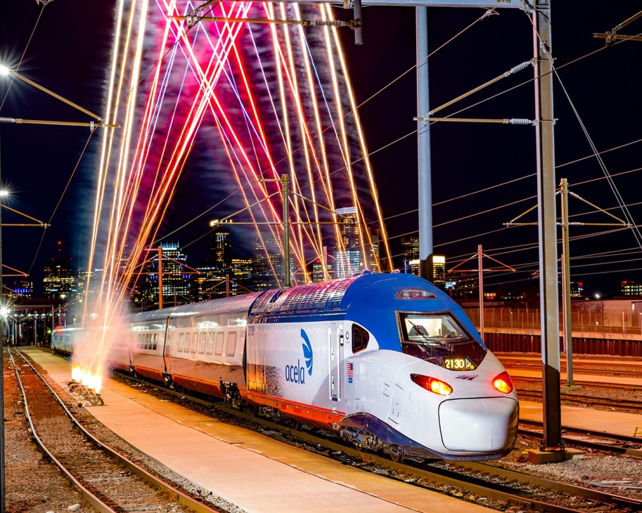 High speed Amtrak train