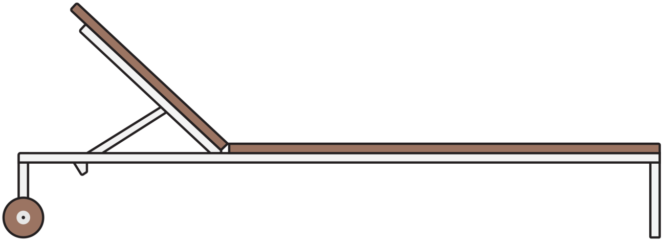Linear sunlounger by Tait, 2022