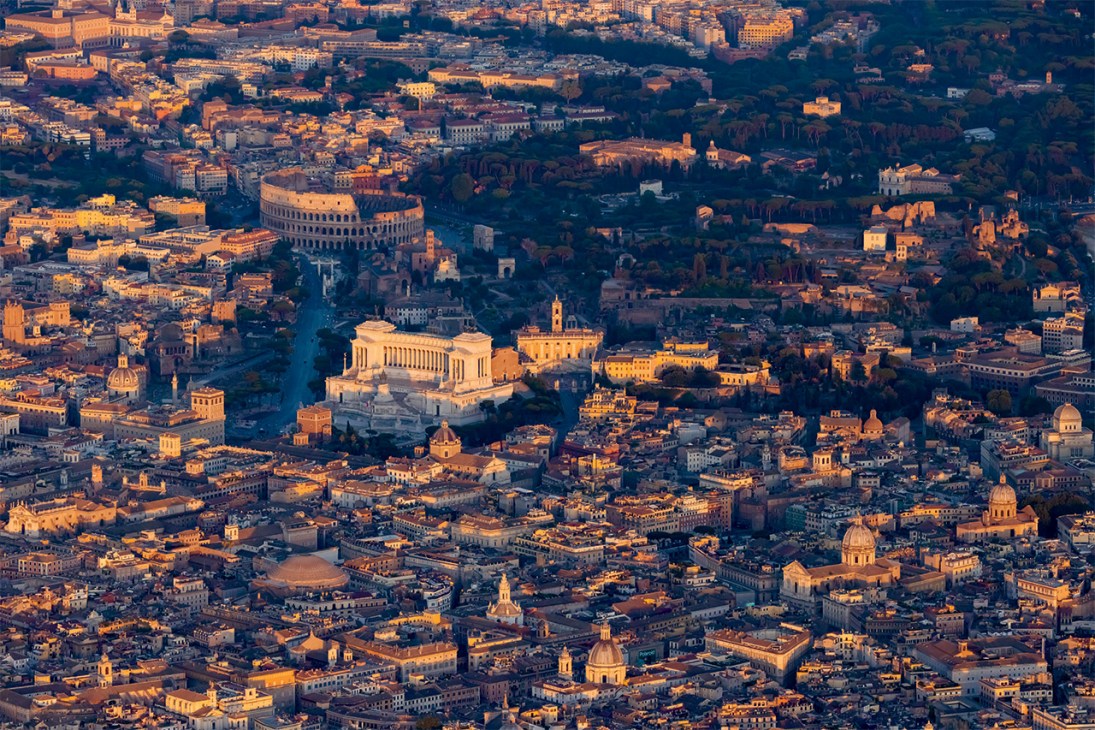 Roman architecture seen from the sky