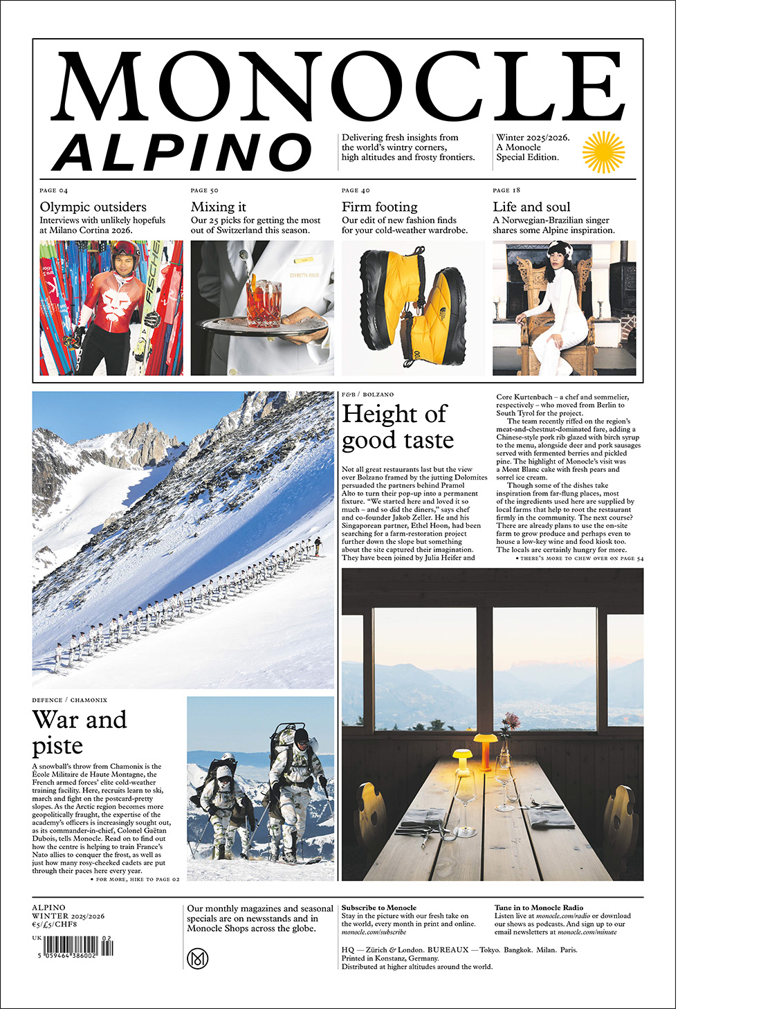 Alpino newspaper from Monocle - 2025 edition