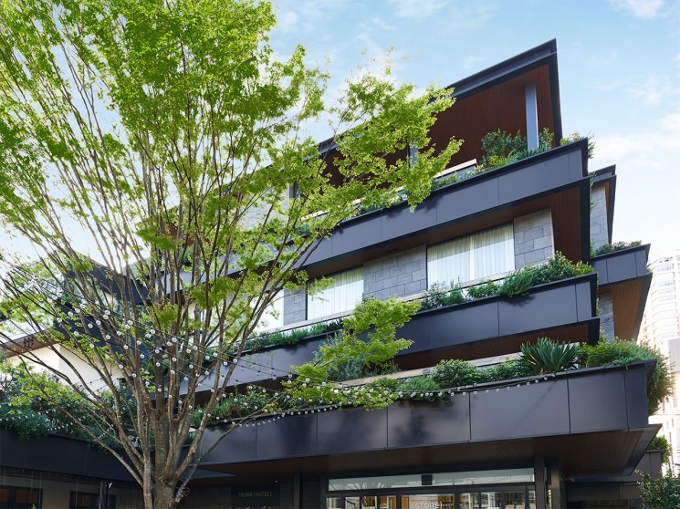Exterior of Trunk hotel in Tokyo