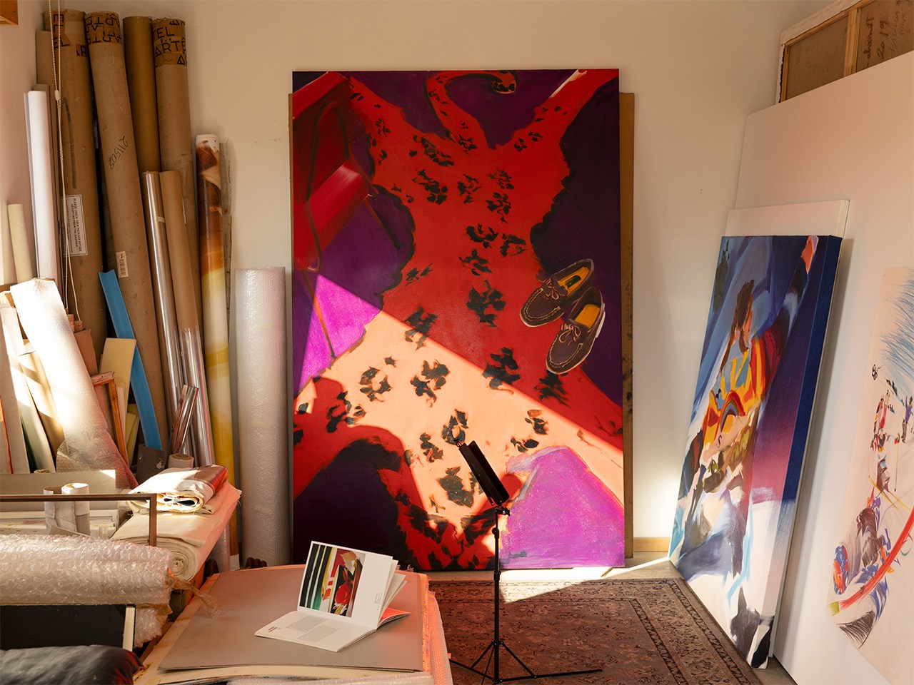 Artwork in Andrea Fontanari's studio near Trento