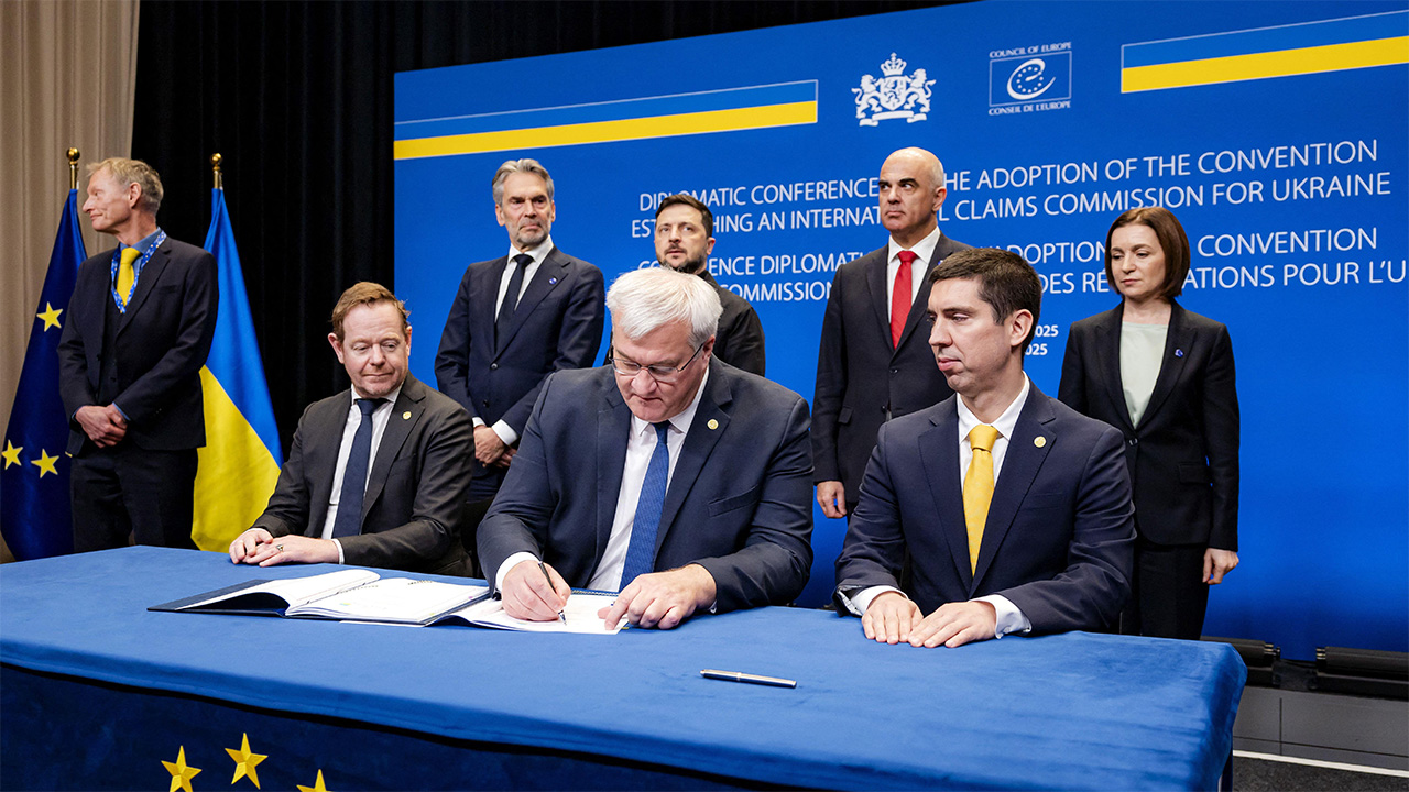 European leaders sign treaty to form a commission for Ukraine war damages. Plus: Why is Trump suing the BBC?