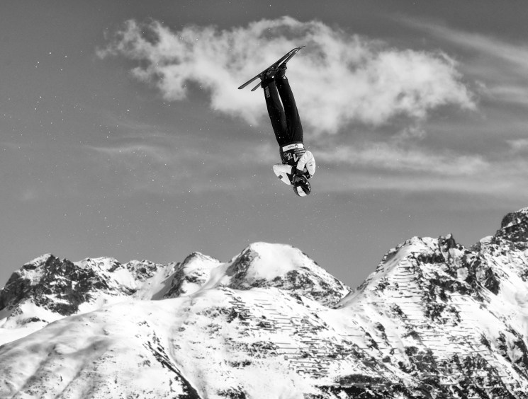 skiier mid-flip