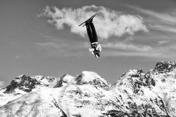 skiier mid-flip
