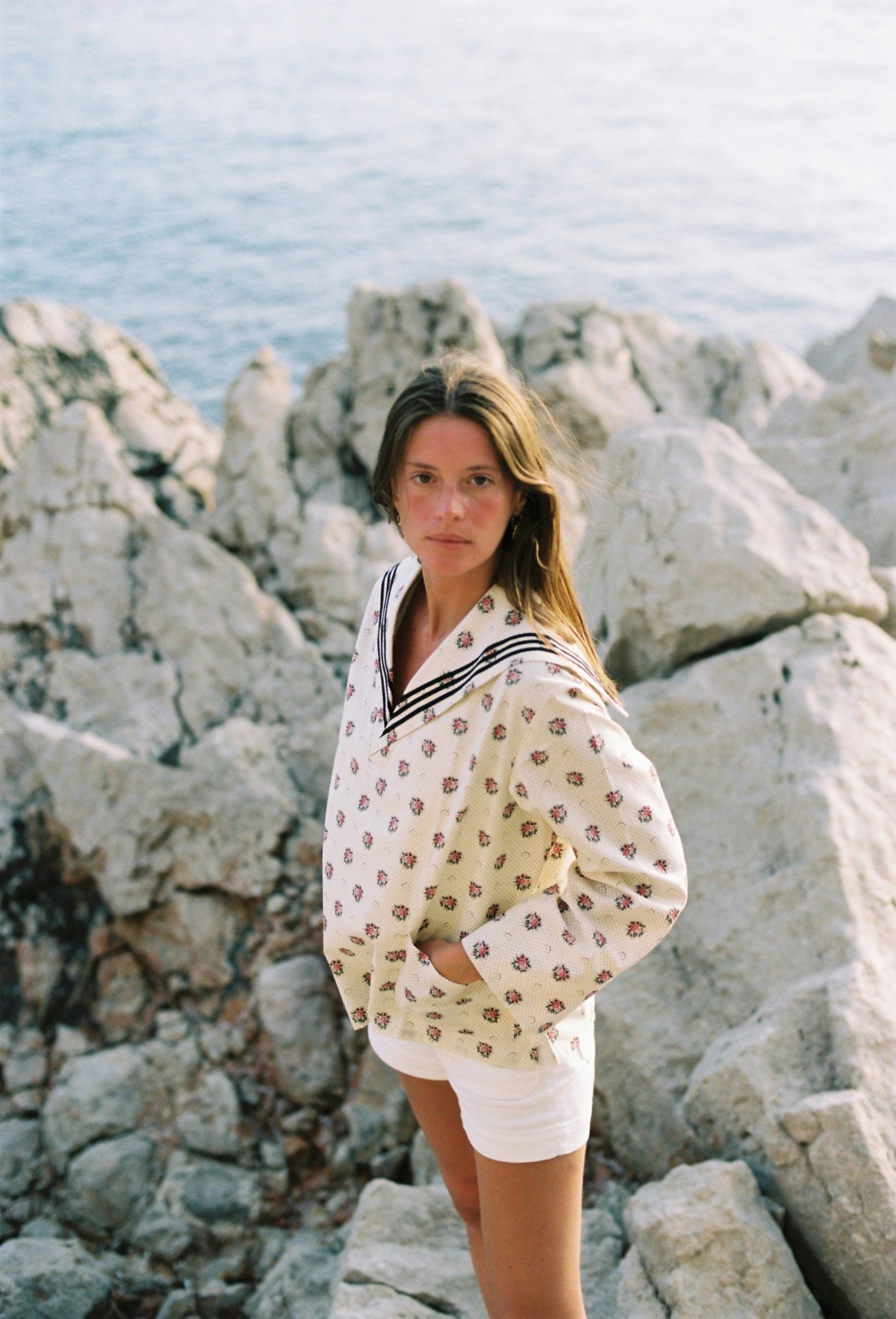 Coastal fashion collection with Mediterranean-inspired color palette