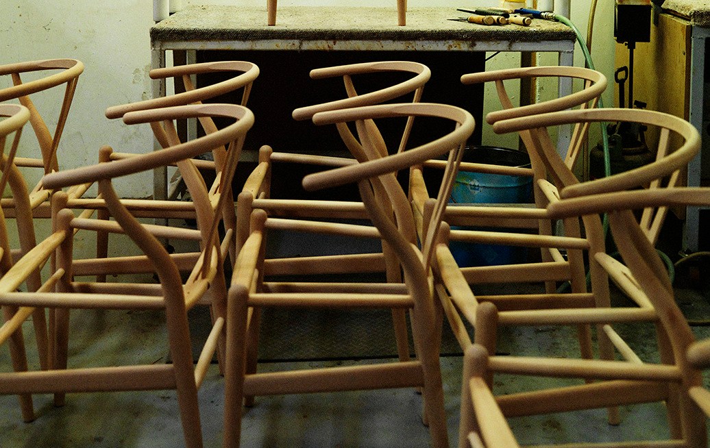 3 rows of chairs in a workshop