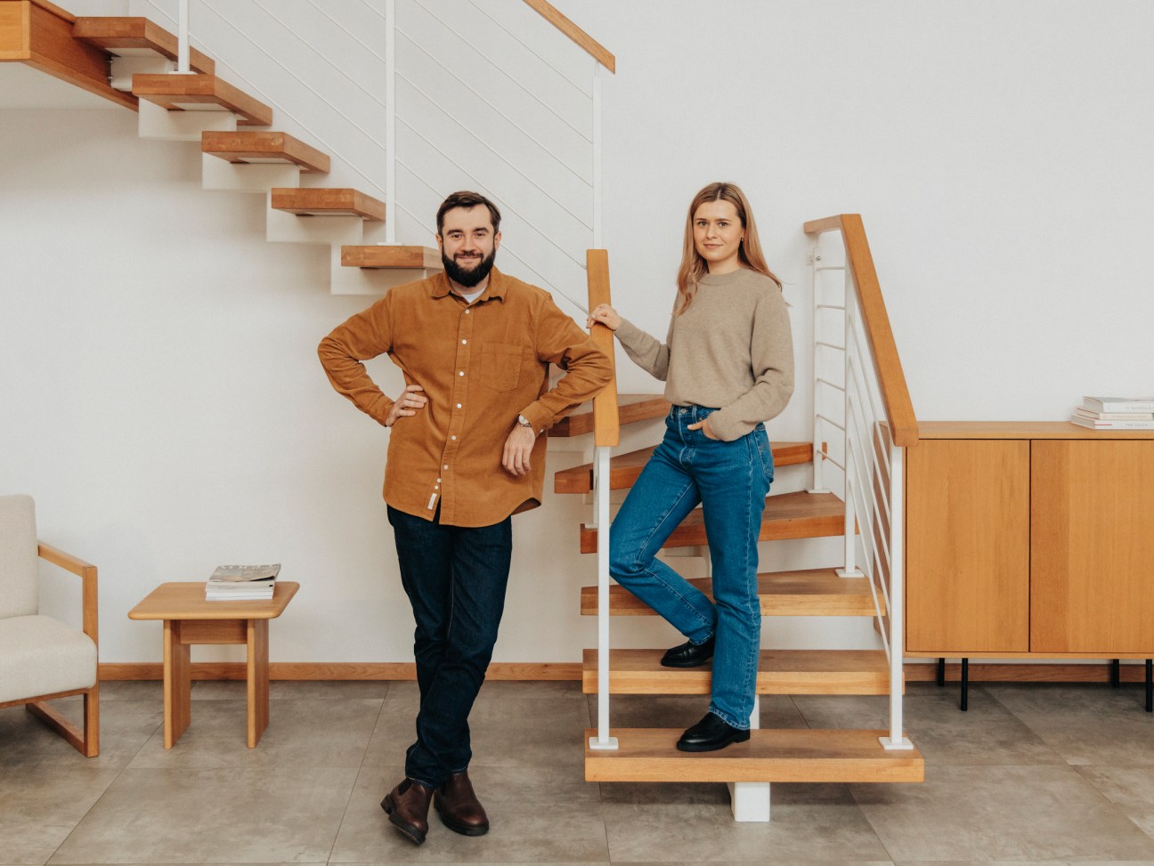 Founders of Raw furniture company in their office