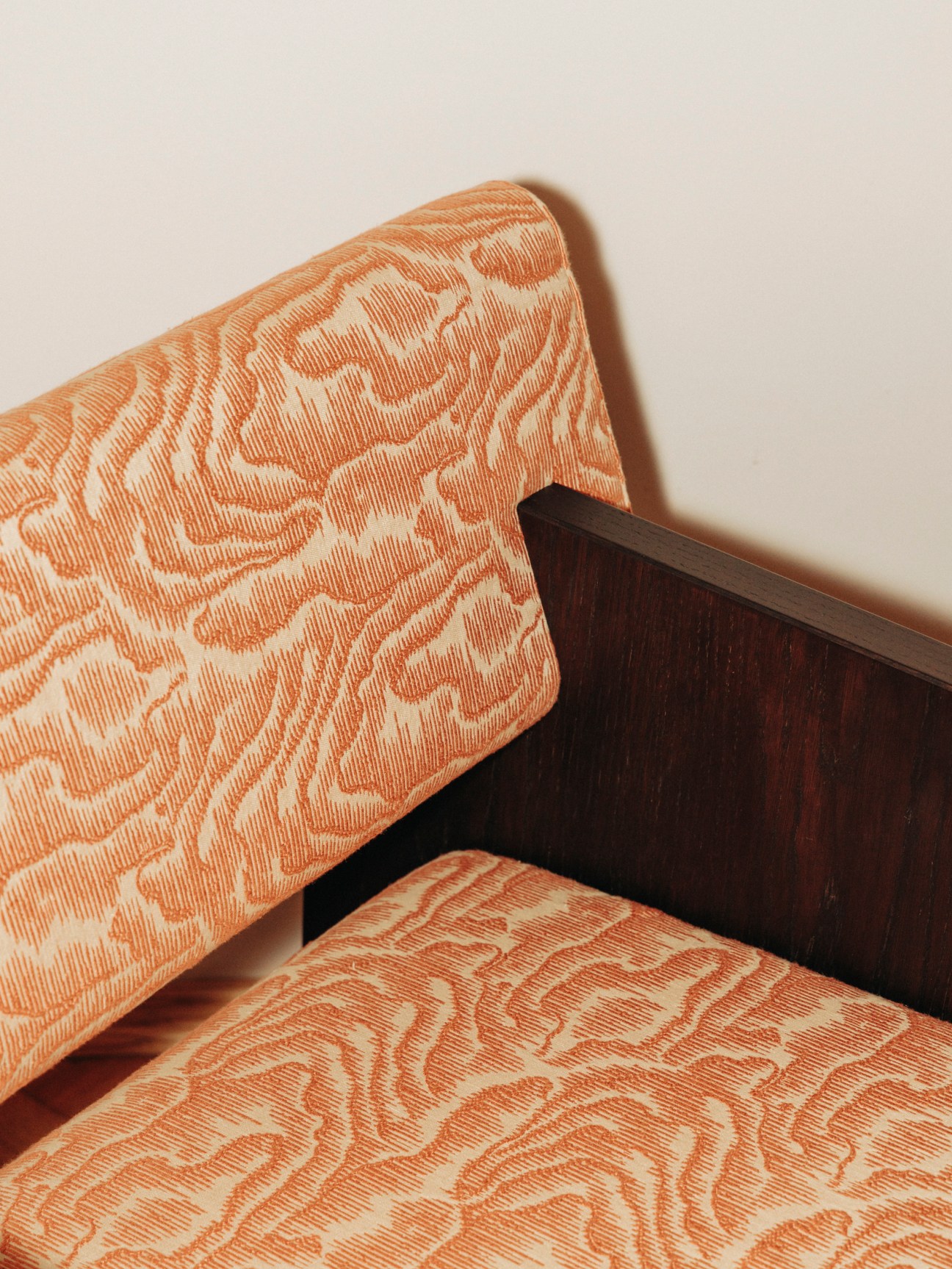 Detail of mixed material textures in furniture design by Maja Ganszyniec