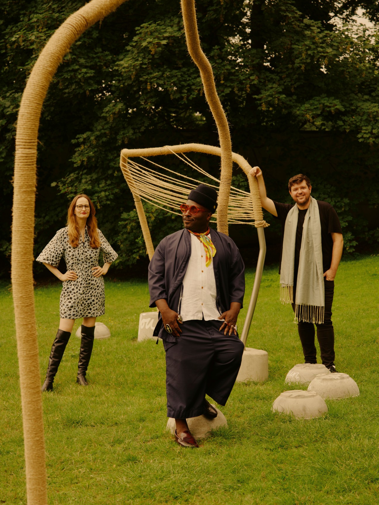 Henriette Gallus, Bonaventure Soh Bejeng Ndikung and Cosmin Costinas