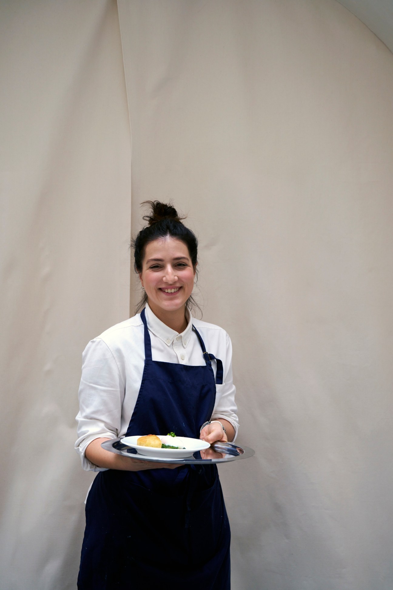 Chef holding a plate