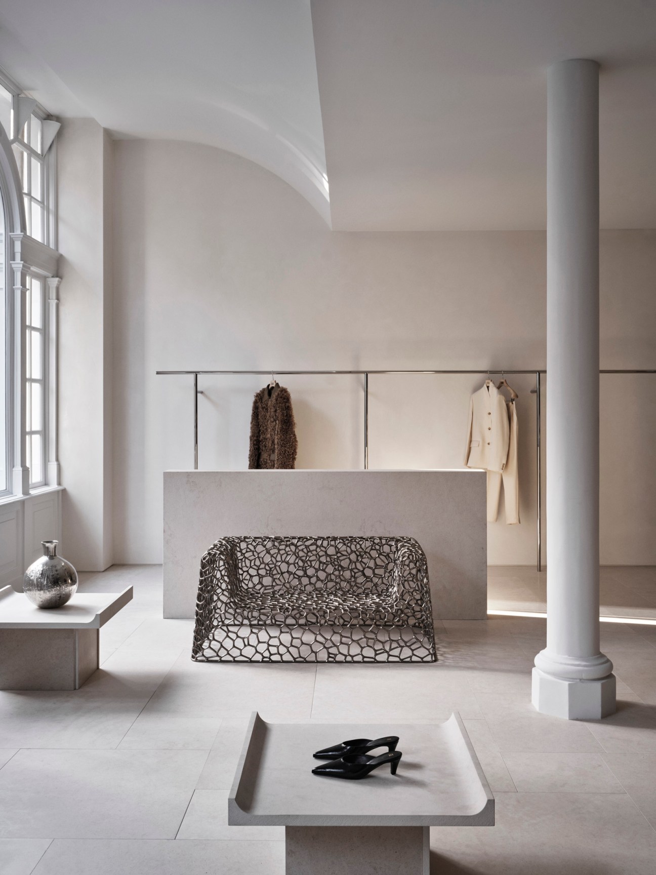 Interior of Toteme’s Stockholm flagship