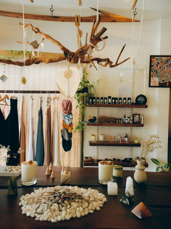 Display of locally made artisan products at Fair Artisan Store