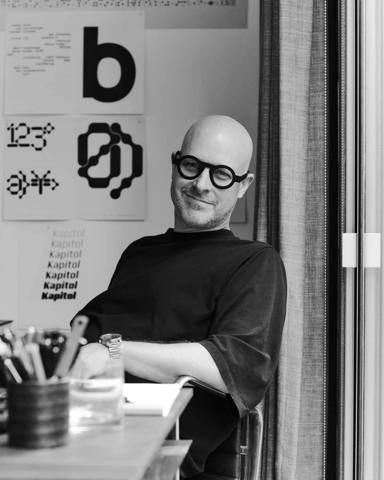 Mark Gowing in his studio